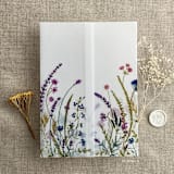 "Colorful English botanical garden floral printed vellum wrap for 5x7 card | pack of 10" - Invitation Jackets and Overlays in multicolorassorted-colors by Ivory Invitations