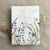 "Colorful English botanical garden floral printed vellum wrap for 5x7 card | pack of 10" - Invitation Jackets and Overlays in multicolorassorted-colors by Ivory Invitations