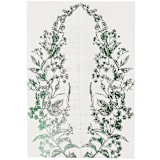 "Flowers Real Green Foil Stamping on Vellum Jackets, Set of 10" - Invitation Jackets and Overlays in green by Self Stationery