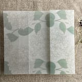 "Antique Hydrangea flower sage leaf printed vellum wrap for 5x7 card | pack of 10" - Invitation Jackets and Overlays in green by Ivory Invitations