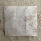 "Venetian floral lace cashmere color printed vellum wrap for 5x7 card | pack of 10" - Invitation Jackets and Overlays in pink by Ivory Invitations