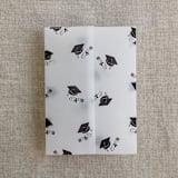 "Congrats graduation printed vellum wrap for 5x7 card | pack of 10" - Invitation Jackets and Overlays in black by Ivory Invitations