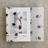 "Congrats graduation printed vellum wrap for 5x7 card | pack of 10" - Invitation Jackets and Overlays in black by Ivory Invitations