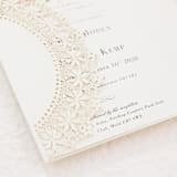 "Ivory Lace Laser Cut Jacket for 5x7 Card | Set of 10 | Envelopes Included" - Invitation Jackets and Overlays in multicolor by Self Stationery