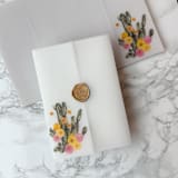 "Simple Pink & Yellow Cactus Vellum Jacket (10 Pack)" - Invitation Jackets and Overlays in clear by Carley Zuercher