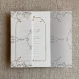 "Grace floral mocha vellum wrap for 5x7 card | pack of 10" - Invitation Jackets and Overlays in brown by Ivory Invitations