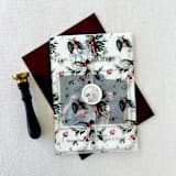 "Christmas Floral Vellum Jackets | Set of 10" - Invitation Jackets and Overlays in red by Eva Friesen