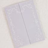 "Vellum Jacket Floral Wedding Arch, Set of 10" - Invitation Jackets and Overlays in white by Self Stationery