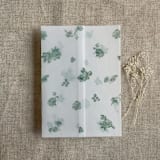 "Sage French roses lace floral printed vellum wrap for 5x7 card | pack of 10" - Invitation Jackets and Overlays in green by Ivory Invitations