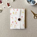 "Pink and Yellow Floral Vellum Jacket for Wedding Invitations | A7| Set of 10" - Invitation Jackets and Overlays in multicolor by Cotton and Bow