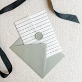 "Chic Stripes Vellum Jacket | Set of 10" - Invitation Jackets and Overlays in black by Megan Tendler