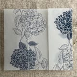 "Marin Hydrangea floral printed vellum wrap for 5x7 card | pack of 10" - Invitation Jackets and Overlays in blue by Ivory Invitations