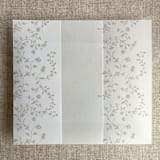 "Cashmere dainty floral vines printed vellum wrap for 5x7 card  | pack of 10" - Invitation Jackets and Overlays in beige by Ivory Invitations