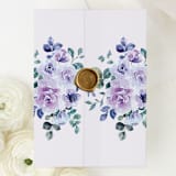 "Violet Treasure | Set of 10 Floral Vellum Jackets" - Invitation Jackets and Overlays in clear by Nikki Turner