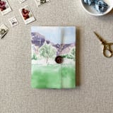 "Mountain Watercolor Vellum Jacket for Wedding Invitations | For Petite 4.25x6" Invitations | Set of 10" - Invitation Jackets and Overlays in multicolor by Cotton and Bow