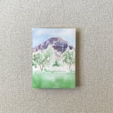 "Mountain Watercolor Vellum Jacket for Wedding Invitations | For Petite 4.25x6" Invitations | Set of 10" - Invitation Jackets and Overlays in multicolor by Cotton and Bow
