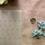 "Blush Pink Floral Vellum Jacket for Wedding Invitations | For Petite 4.25x6" Invitations | Set of 10" - Invitation Jackets and Overlays in pink by Cotton and Bow