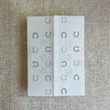 "Green horseshoes vellum wrap for 5x7 card | pack of 10" - Invitation Jackets and Overlays in green by Ivory Invitations