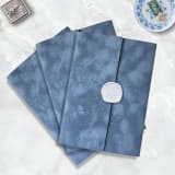 "French Blue Velvet Jacket for 5 x 7 Invitations (Set of 10)" - Invitation Jackets and Overlays in blue by Caroline Russo
