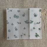 "Forest green French roses lace floral printed vellum wrap for 5x7 card | pack of 10" - Invitation Jackets and Overlays in green by Ivory Invitations