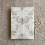"Venetian floral lace oyster color printed vellum wrap for 5x7 card | pack of 10" - Invitation Jackets and Overlays in white by Ivory Invitations