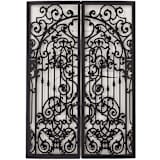 "Black Laser Cut Wedding Invitation Ornamental Gatefold | Set of 10 | Envelopes Included" - Invitation Jackets and Overlays in black by Self Stationery