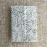 "Maeve botany pewter printed vellum wrap for 5x7 card | pack of 10" - Invitation Jackets and Overlays in green by Ivory Invitations