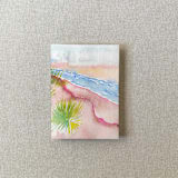 "Watercolor Beach Vellum Jacket for Wedding Invitations | For Petite 4.25x6" Invitations | Set of 10" - Invitation Jackets and Overlays in multicolorassorted-colors by Cotton and Bow
