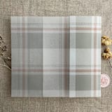 "Plaid lovers blush gray madaras printed vellum wrap for 5x7 card  | pack of 10" - Invitation Jackets and Overlays in multicolor by Ivory Invitations
