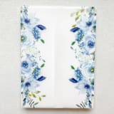 "Something Blue | Set of 10 Floral Vellum Jackets" - Invitation Jackets and Overlays in clear by Nikki Turner