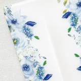 "Something Blue | Set of 10 Floral Vellum Jackets" - Invitation Jackets and Overlays in clear by Nikki Turner