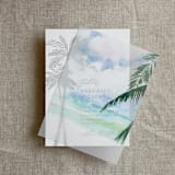 "Kai Seaside printed vellum overlay for 5x7 card | pack of 10" - Invitation Jackets and Overlays in multicolorassorted-colors by Ivory Invitations