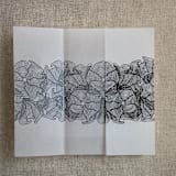 "Black Ruffled floral lace ribbon printed vellum wrap for 5x7 card | pack of 10" - Invitation Jackets and Overlays in black by Ivory Invitations