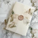 "Boho Vellum Wrap (10 Pack)" - Invitation Jackets and Overlays in clear by Carley Zuercher