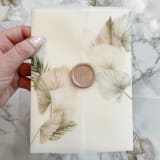 "Boho Vellum Wrap (10 Pack)" - Invitation Jackets and Overlays in clear by Carley Zuercher