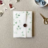 "Rustic Eucalyptus Vellum Jacket for Wedding Invitations | A7 | Set of 10" - Invitation Jackets and Overlays in green by Cotton and Bow