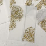 "Faux gold peony vellum wraps for 5x7 invitations | Set of 10" - Invitation Jackets and Overlays in gold by Maria Ferrer G.