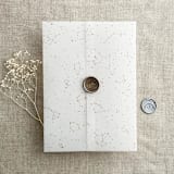 "Stella Celestial gold color printed vellum wrap for 5x7 card | pack of 10" - Invitation Jackets and Overlays in gold by Ivory Invitations