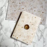 "Faux Gold Foil Floral Vellum Wrap (10 pack)" - Invitation Jackets and Overlays in clear by Carley Zuercher