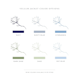 "Magnolia Branches Vellum Jackets | Set of 10 | Blue & Green Color Options" - Invitation Jackets and Overlays in multicolorassorted-colors by Megan Tendler
