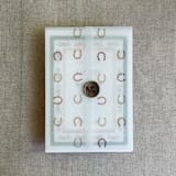 "Brown shades horseshoes vellum wrap for 5x7 card | pack of 10" - Invitation Jackets and Overlays in multicolorassorted-colors by Ivory Invitations