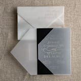 "Prism fold plain vellum wrap for 5x7 card | pack of 10" - Invitation Jackets and Overlays in white by Ivory Invitations