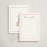 "Blooming Baby" - Baby Milestone Cards in Multi by Bayberry Kate - Front and Back