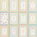 "Hand-Drawn Pattern Maximalism" - Baby Milestone Cards in Multi by Creo Study - Months 1-12