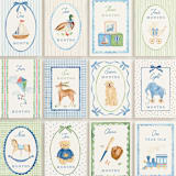 "Journey" - Baby Milestone Cards in Multi by Sarah Knight - All 12 Cards