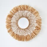 "Raffia Mirror" - Mirrors in brown by Bharti Trivedi