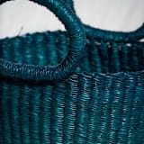 "Taabi Basket Small (Peacock)" - Decorative Storage in green by AKETEKETE