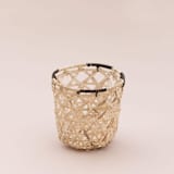 "Handwoven Storage Organizer | Small" - Decorative Storage in beige by Jennifer Abelev