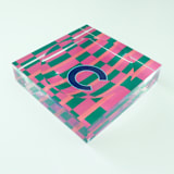 "Custom Catchall Acrylic Tray - Maxi Sunset" - Decorative Storage in multicolor by Clairebella