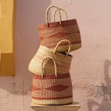 "Soro Basket Stripe" - Decorative Storage in multicolor by AKETEKETE
